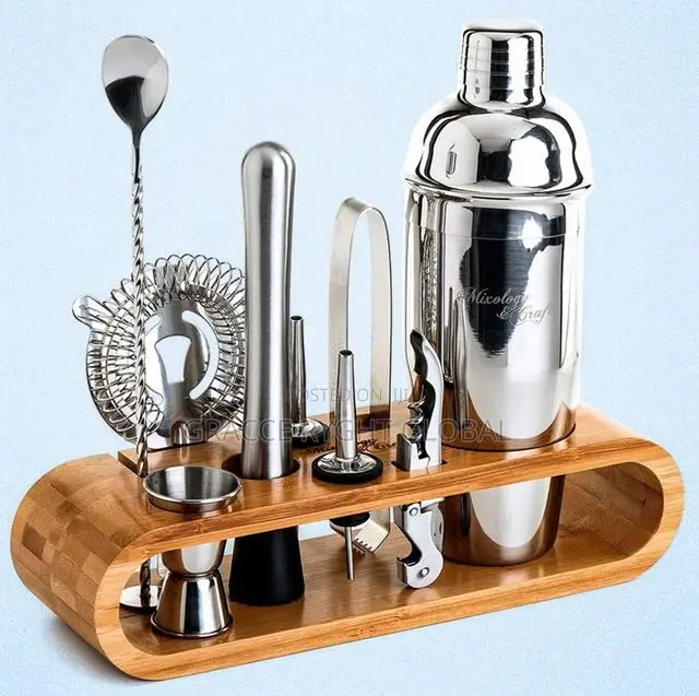 10pcs Stainless Cocktail Shaker Set