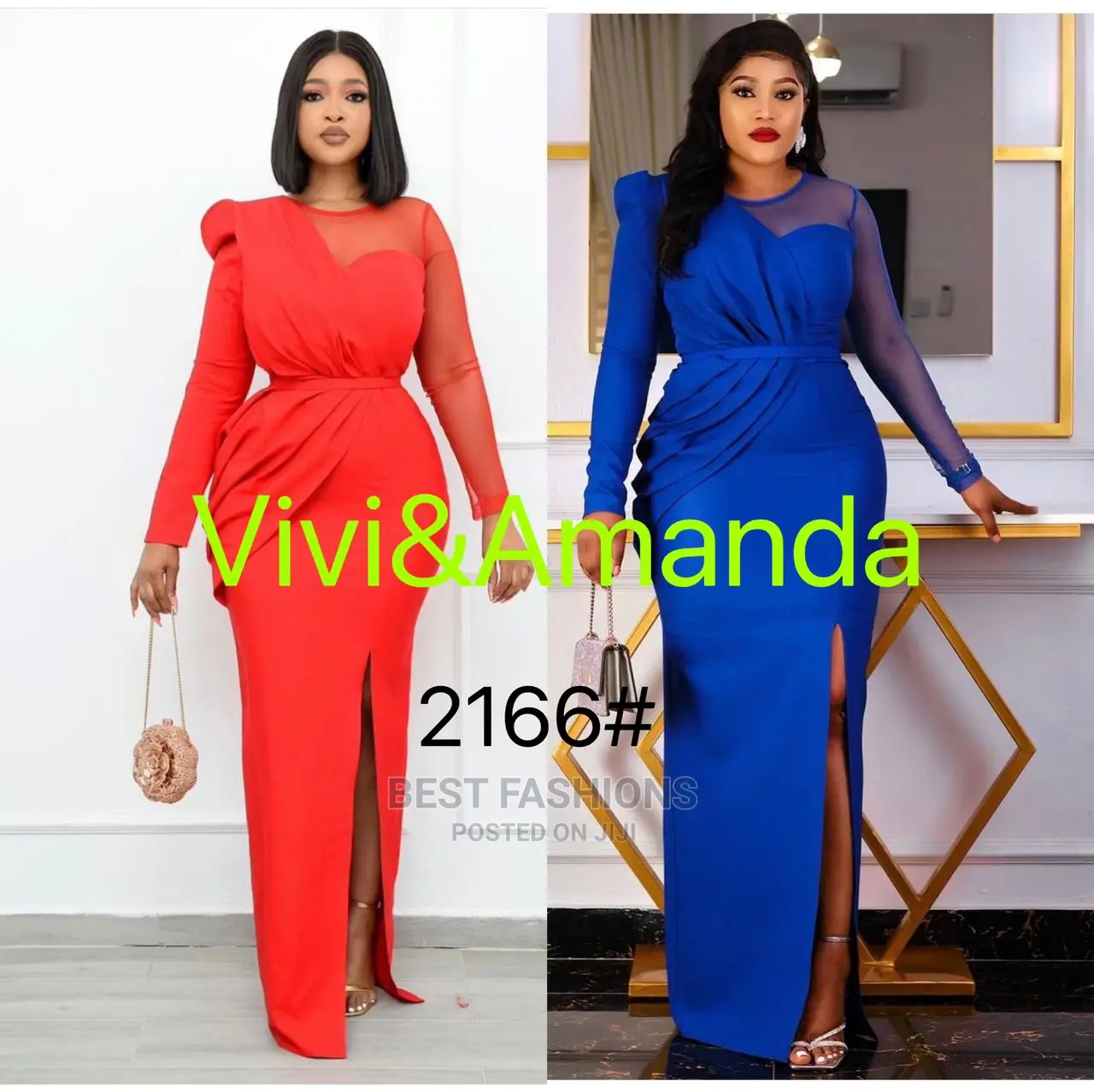 Ladies Quality Red Long Dinner Gown