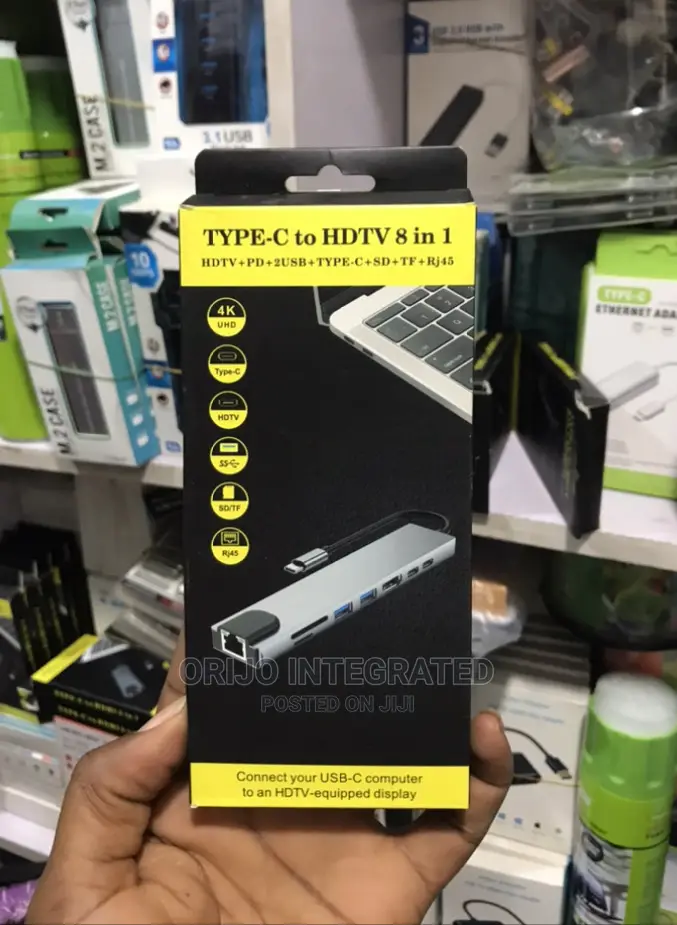 Type C to Hdmi 8 in One Adapter + Lan