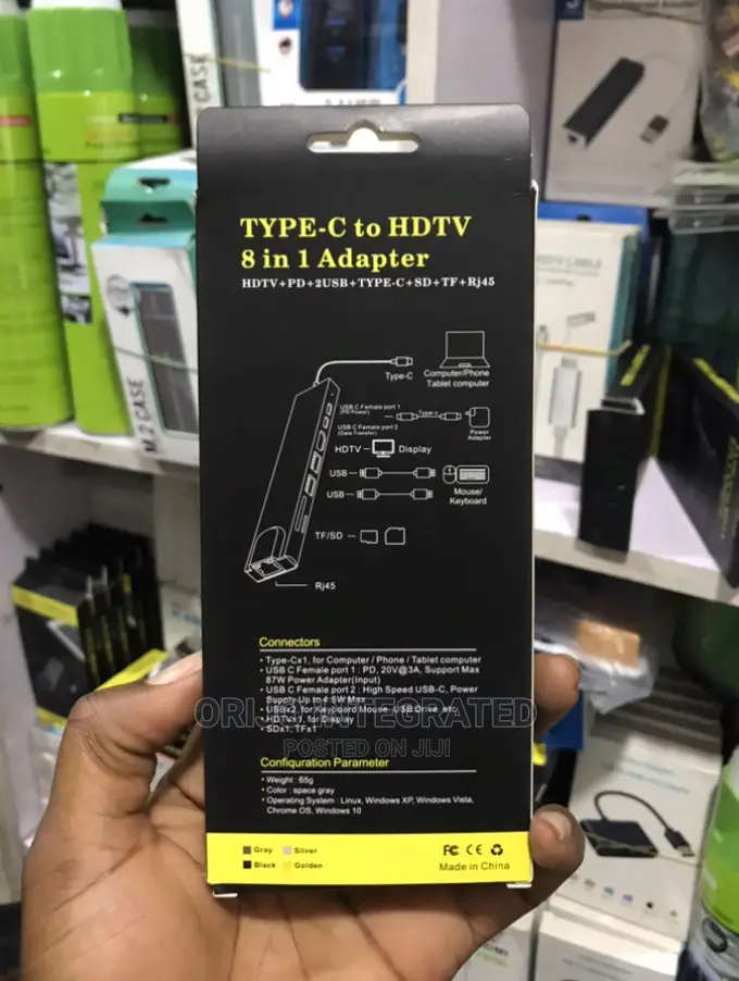 Type C to Hdmi 8 in One Adapter + Lan