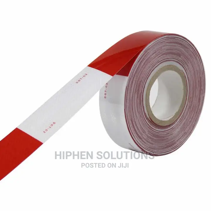 Superior Reflective Bright Red and White Tape Roll