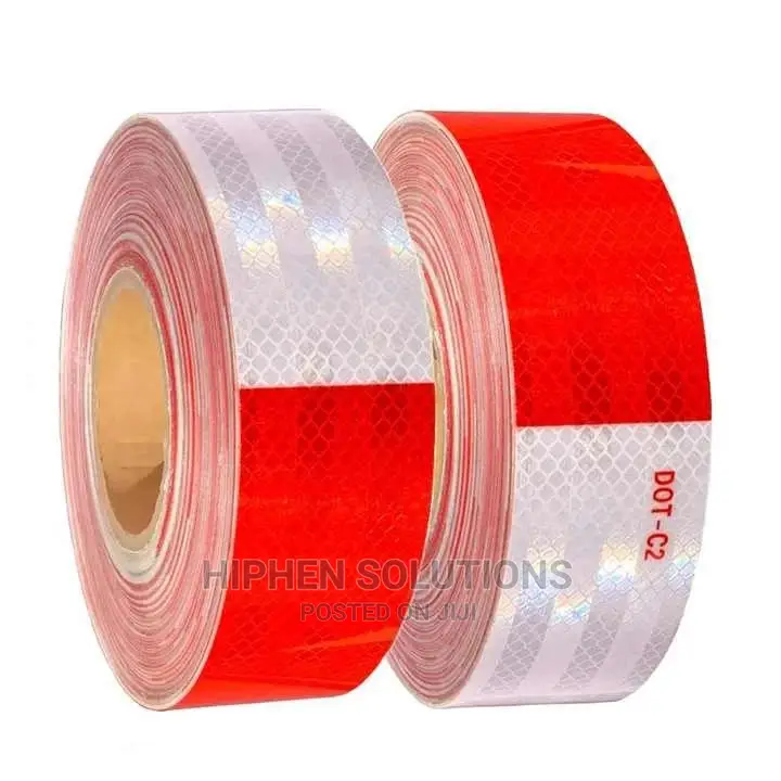 Super Bright Quality Red and White Reflective Tape Roll
