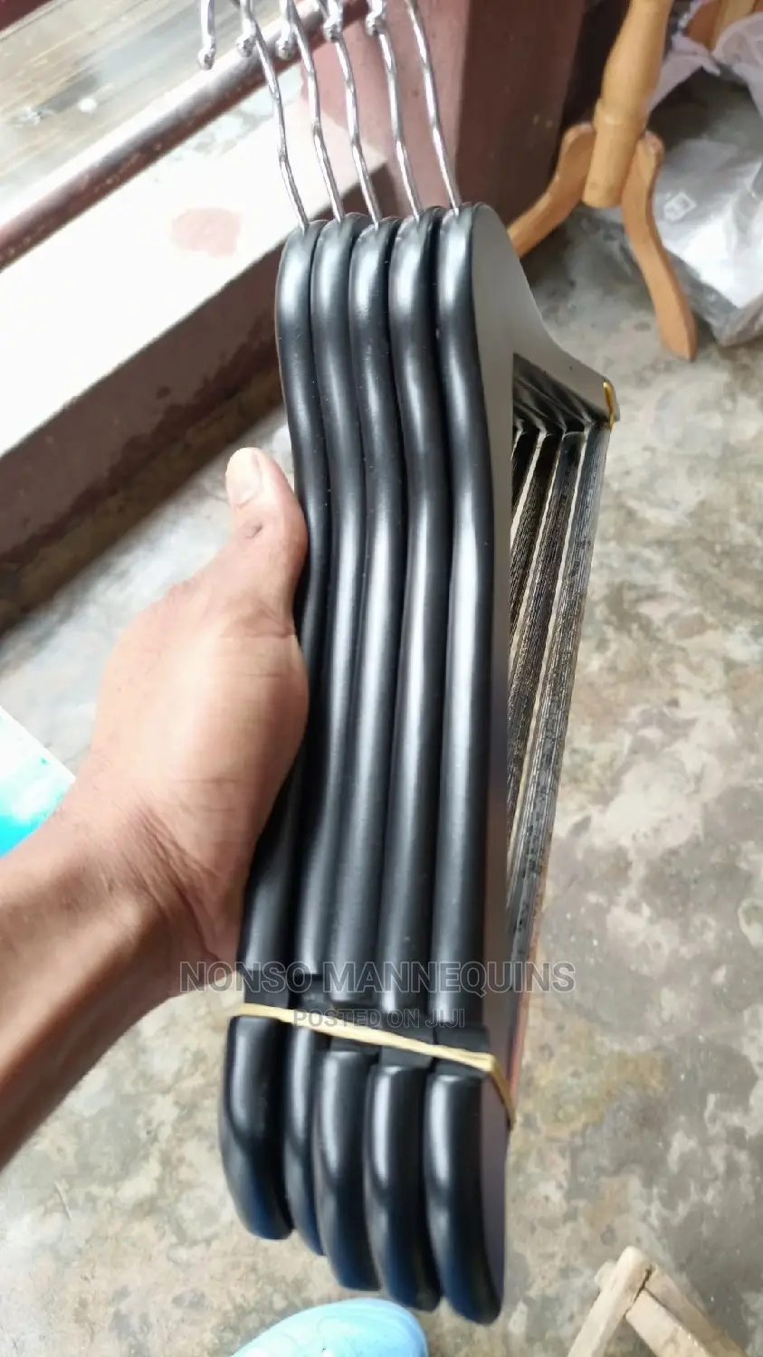 Black Wooden Hangers for Clothes