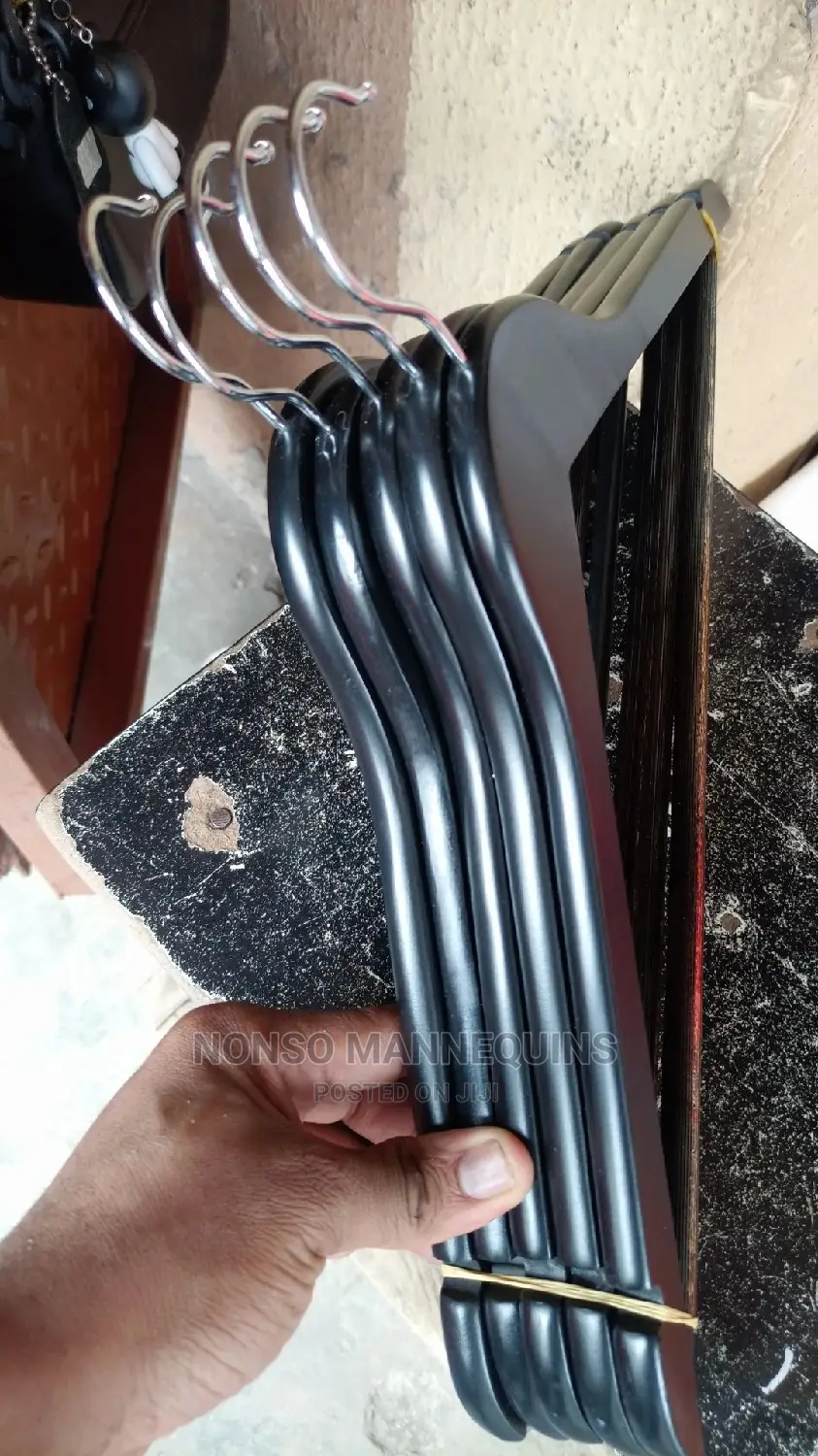 Black Wooden Hangers for Clothes