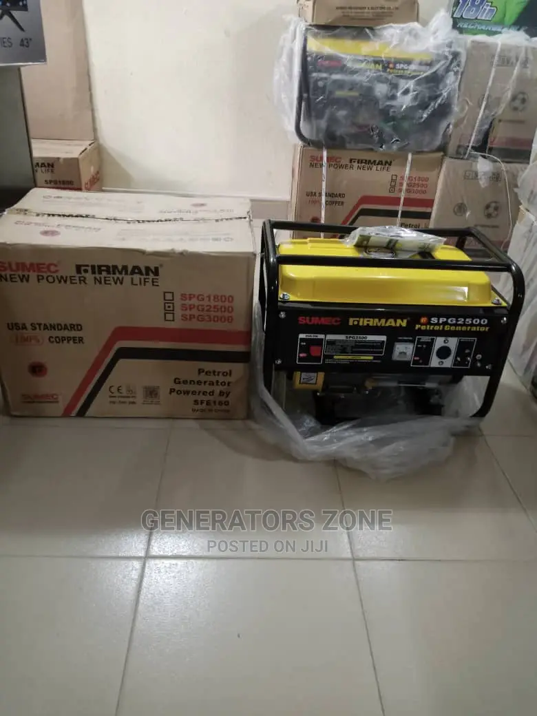 Sumec Firman 2.2kva 100% Copper MANUAL Generator -SPG2500