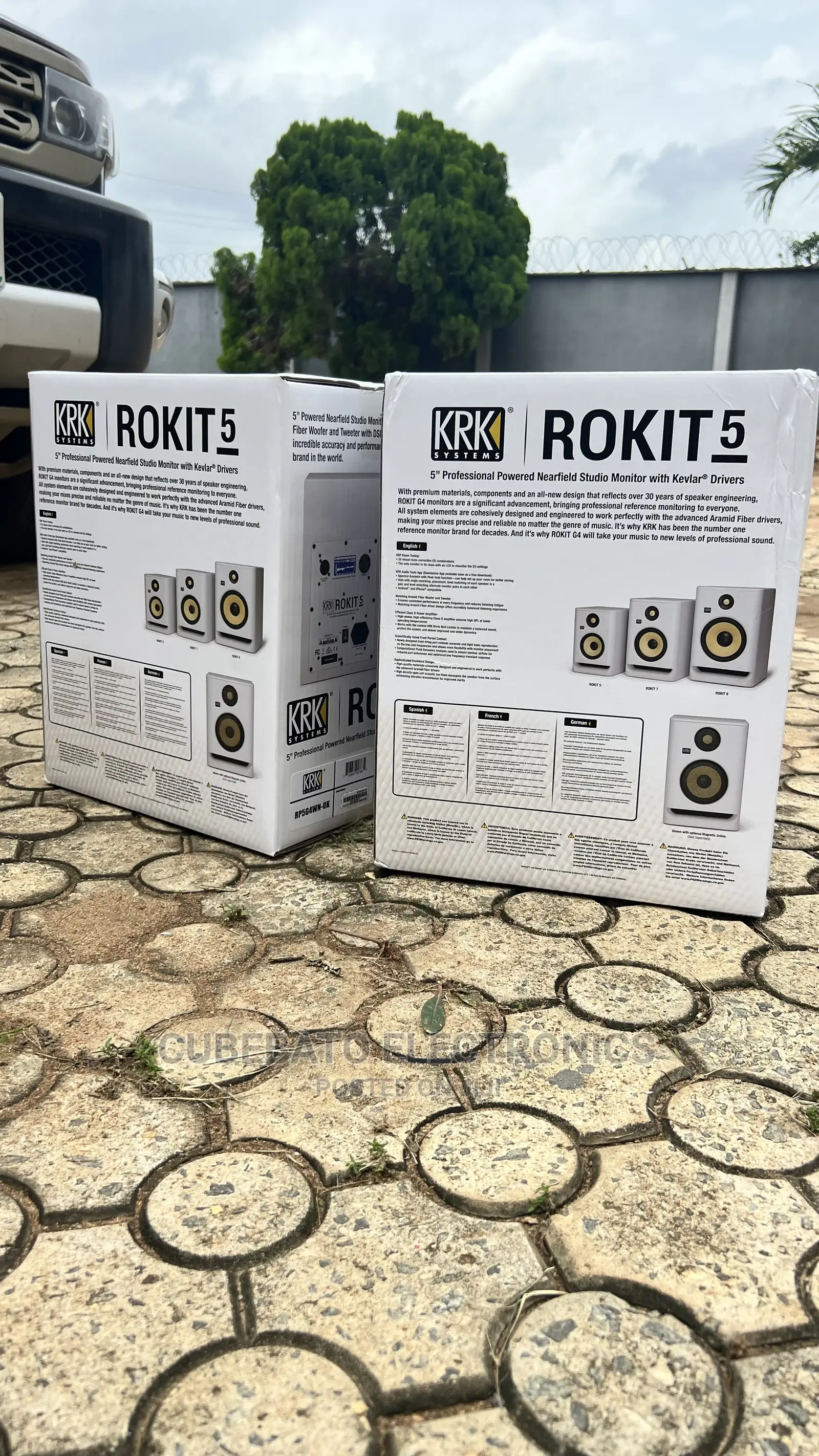 Krk Rokit Studio Monitor Speakers White Color