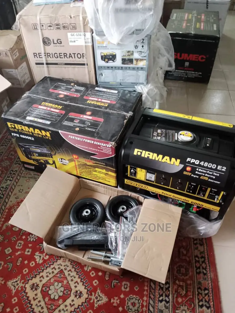 Fpg4800e2 Firman Generator Automatic With Two Tyres 6.5kva