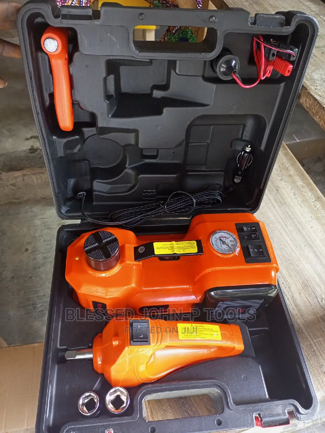 Electric Jack With Tyre Pump and Impact Wrench