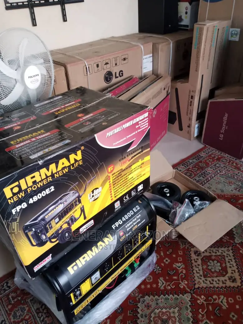 Two Tyres Firman Fpg4800e2 Automatic Generator 6.5kva