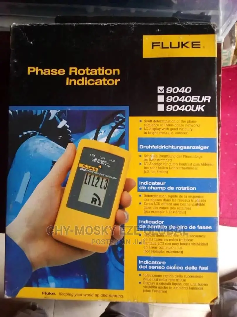 Fluke 9040 Phase Rotation Indicator Meter