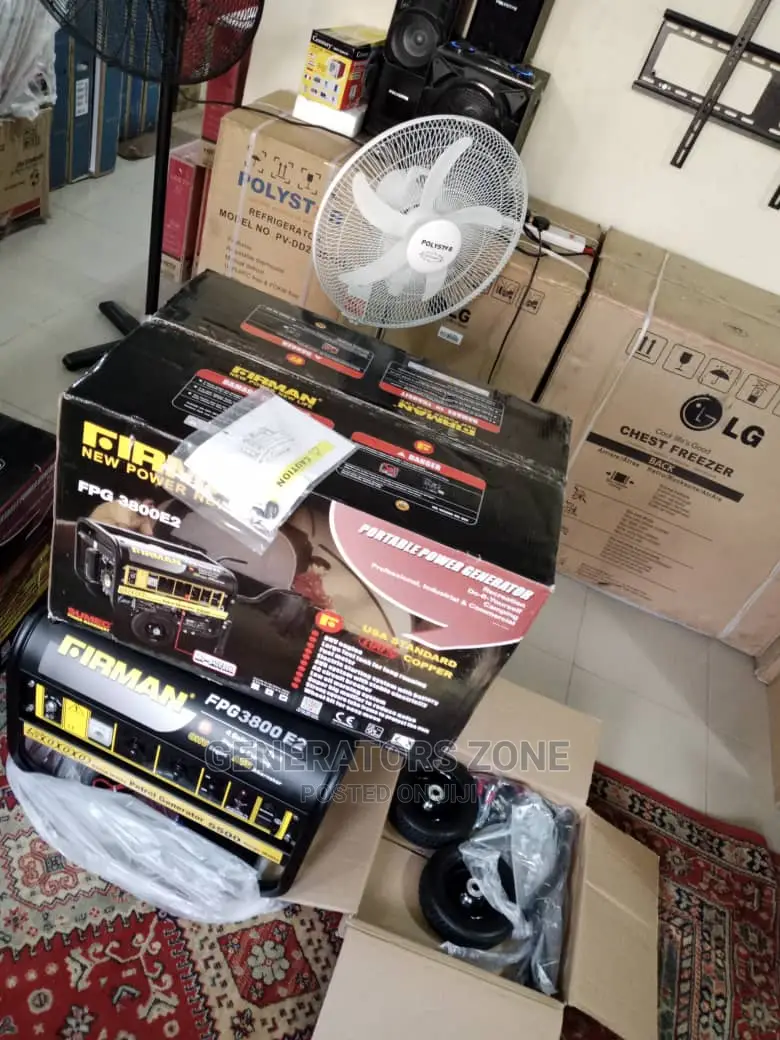 Firman Petrol Generator Fpg3800e2 Electric Start 5.5kva+Tyre