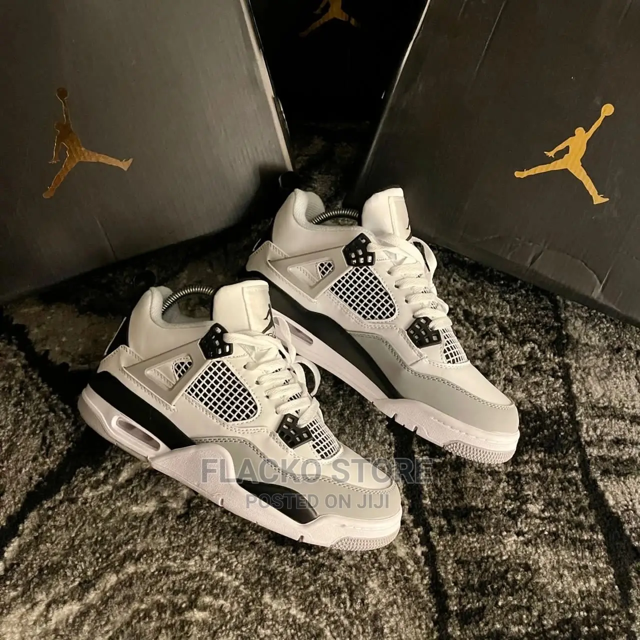 Original Air Jordan 4 Retro Military Black Sneaker Available