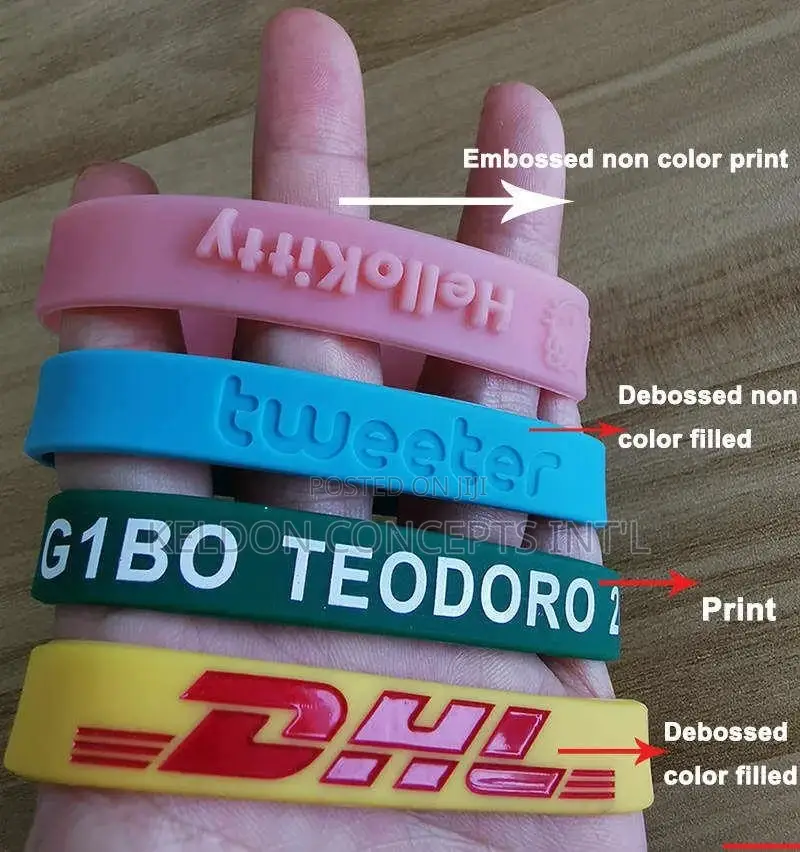 Customized Silicone Wristband Moq:1000pcs