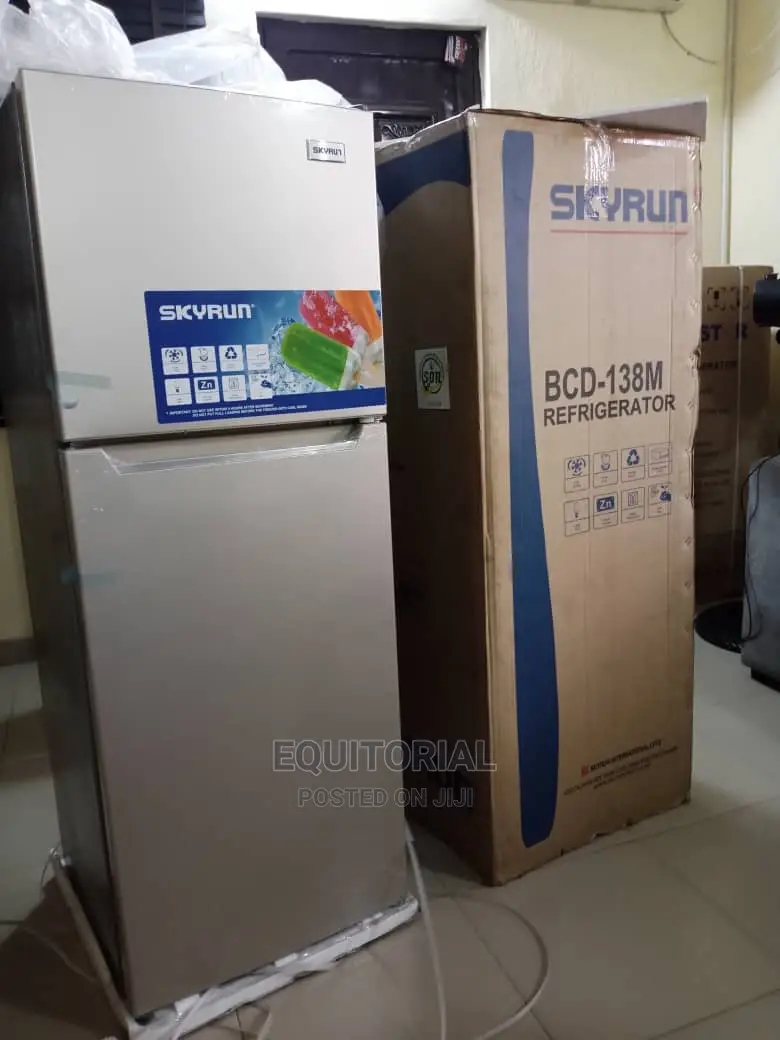 Skyrun Double Doors Silver Refrigerator - BCD-138m