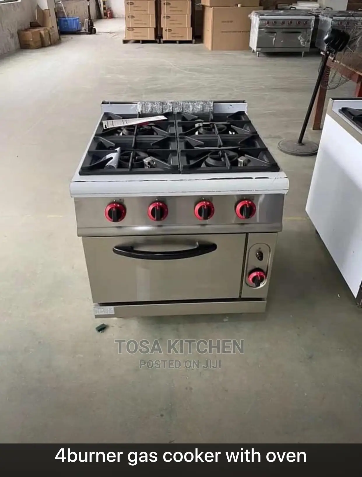 Industrial 4 Burner Gas Cooker With Oven