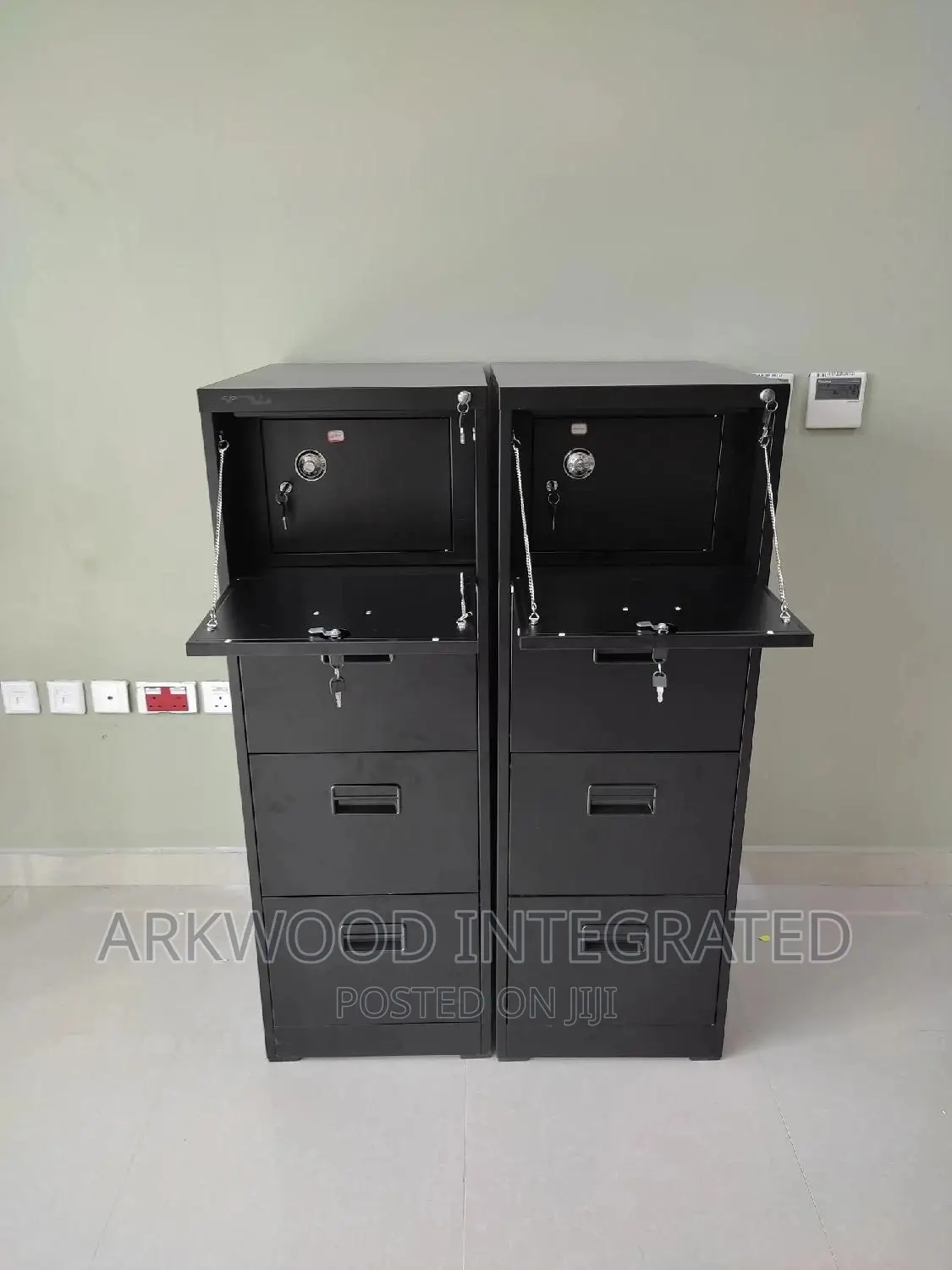 Metal File Cabinet With Safe