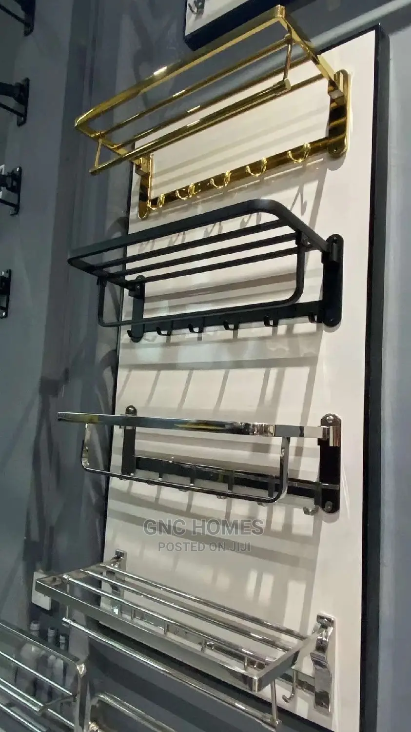 Multiple Towels Ray Stainless Steel Black Gold.Antirust