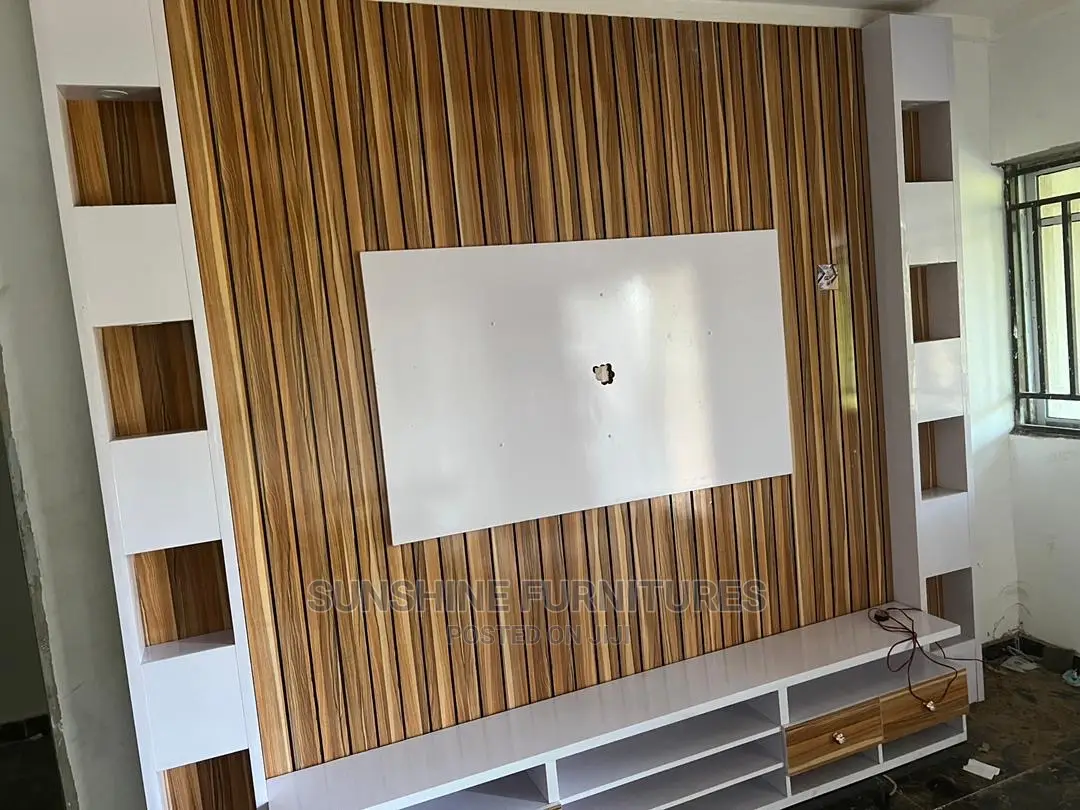 Tv Console/ Tv Wall Unit Made With Imported Woods