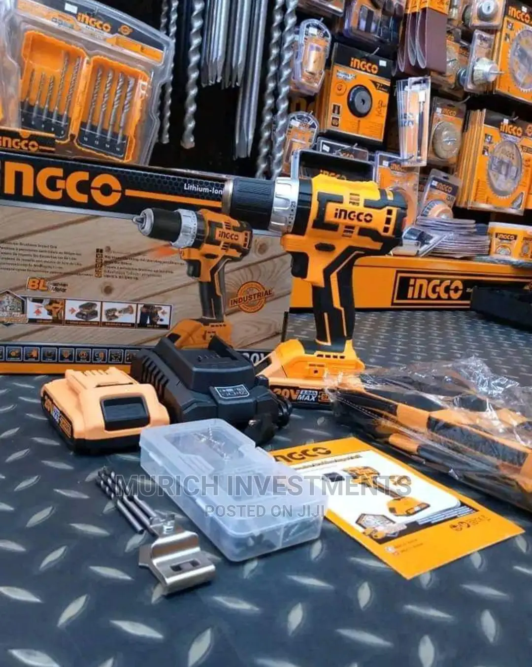 Ingco Li-Ion Cordless Impact Drill 20V With BRUSHLESS MOTOR