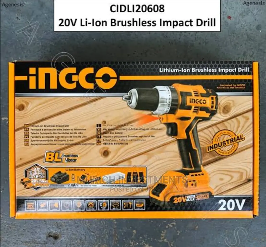 Ingco Li-Ion Cordless Impact Drill 20V With BRUSHLESS MOTOR