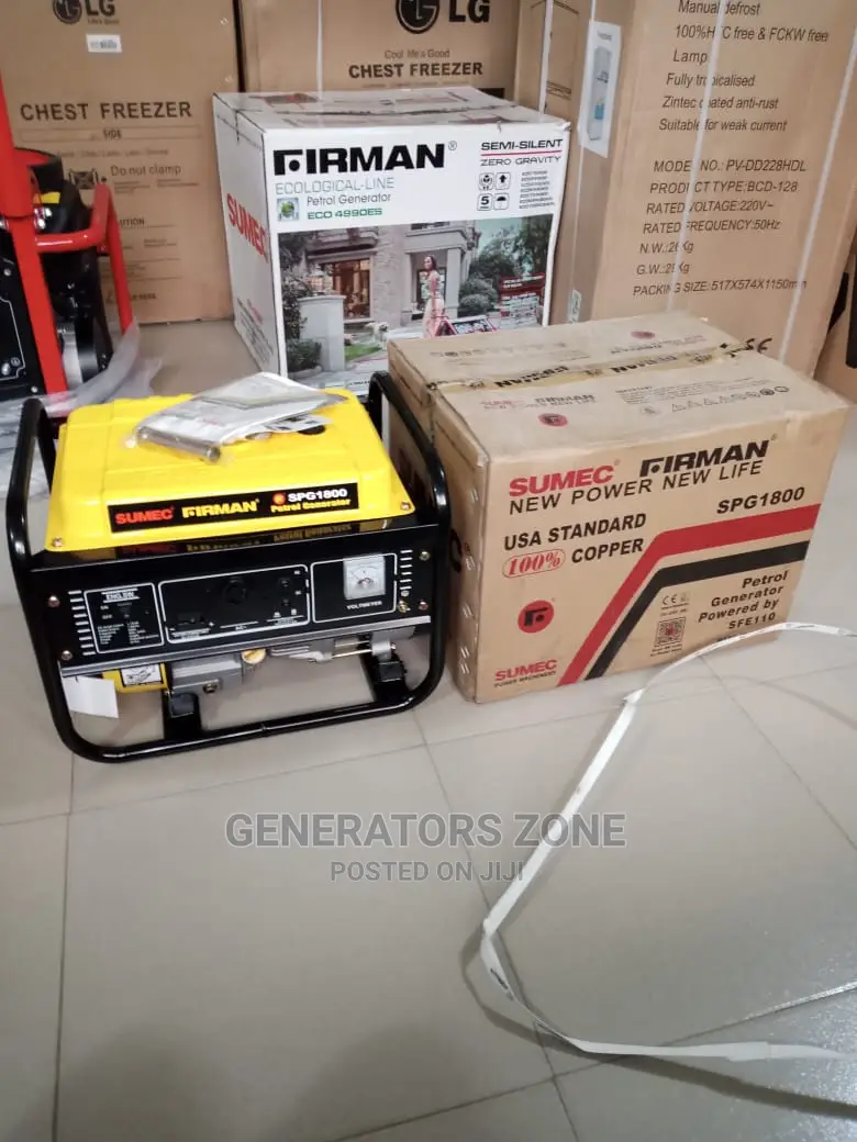 100% Copper Sumec Firman Generator Spg1800 1.8kva