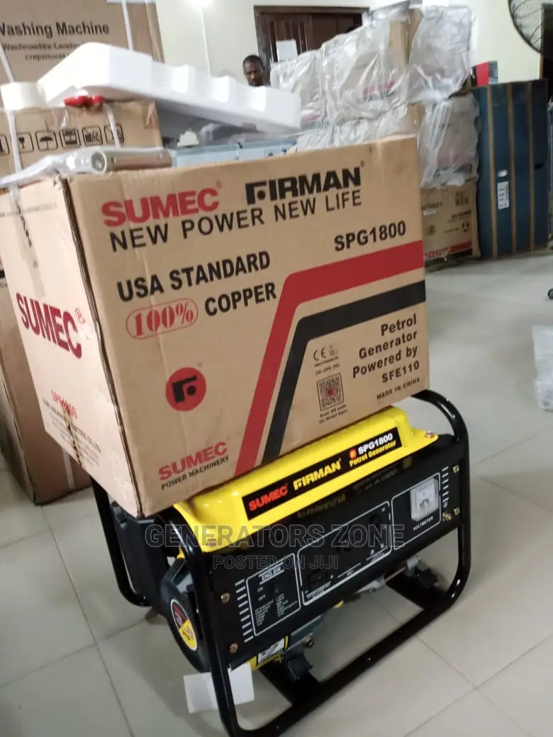 Brand New Sumec Generator 1.8kva Spg1800- Manual| Low Noise
