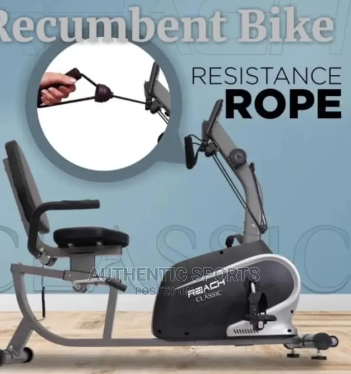 Recumbent Exercise Bike With Training Ropes and Metre