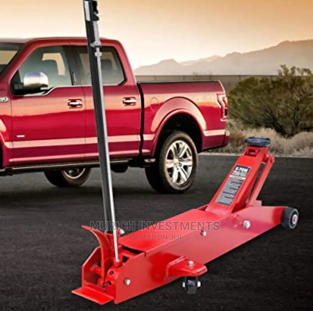 Heavy Duty Long Frame Floor Jack With Foot Pedal, 5 Ton