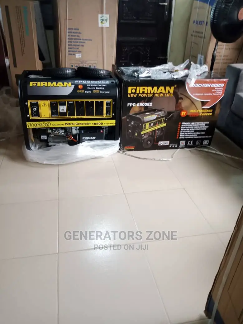 100%Copper Firman Generator Fpg8800e2 10.5kva Keystart+Tyres