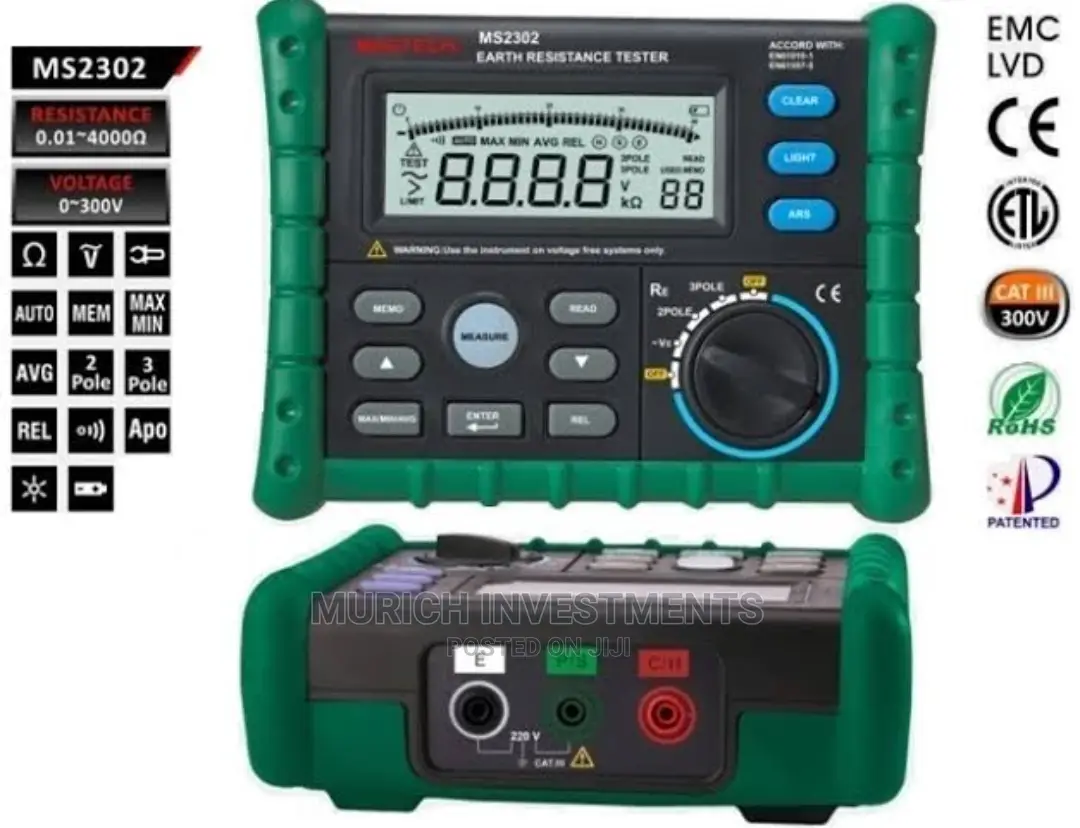 Maxtech Ms2302 Ground Earth Resistance Tester Meter
