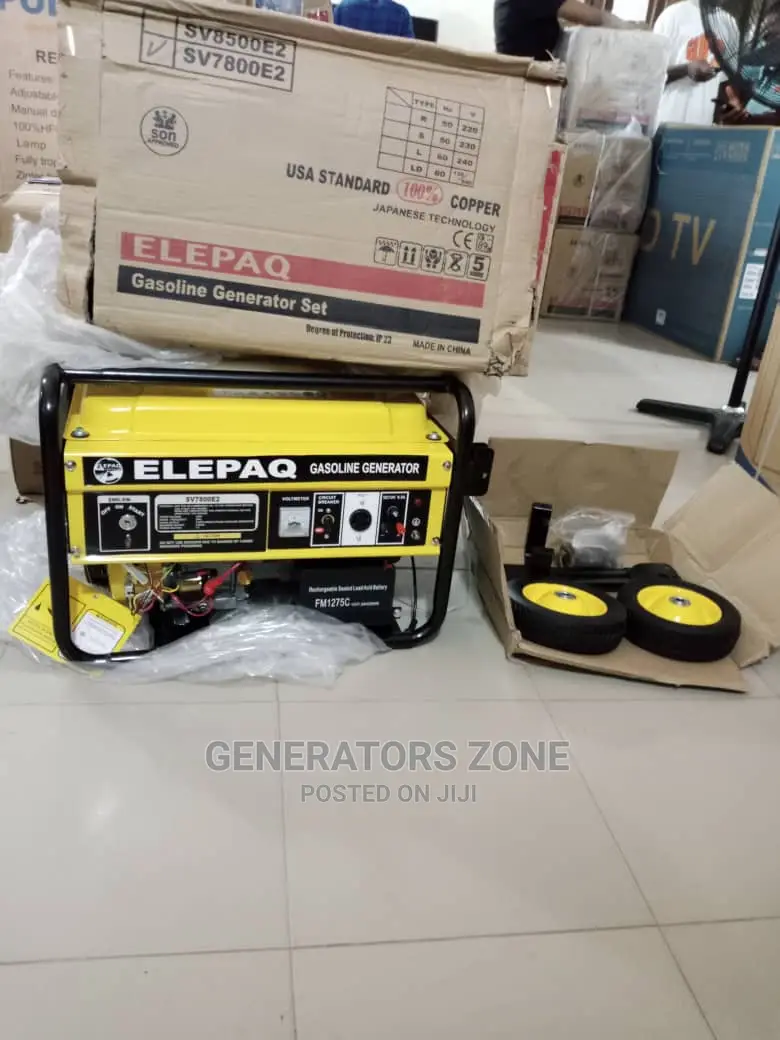 Elepaq 5kva Automatic Sv7800e2 Generator With Tyres