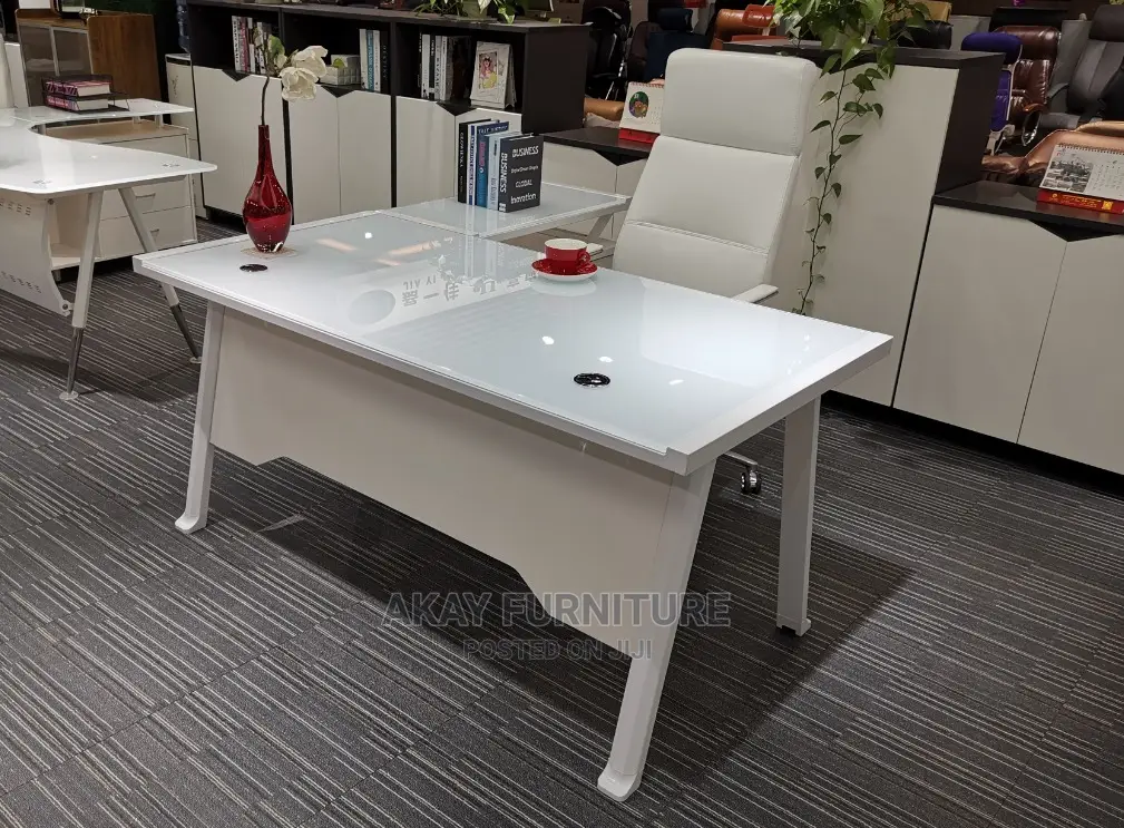 White Glass Table Size 1.8meters