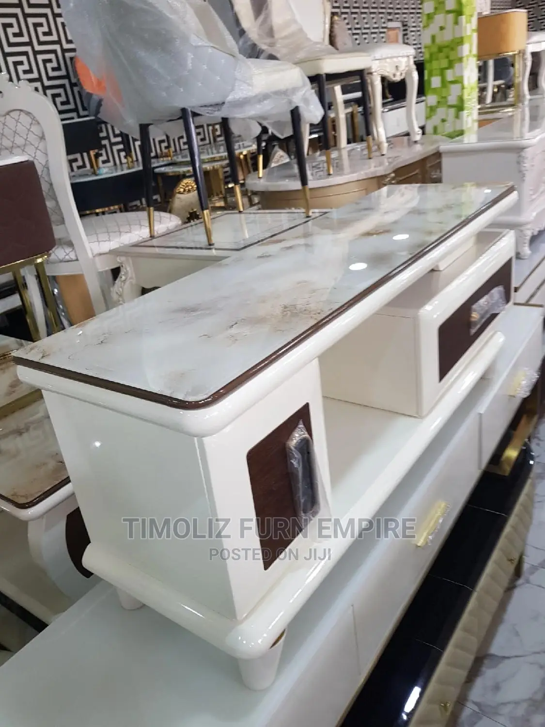Adjustable TV Stand With Storage Spaces