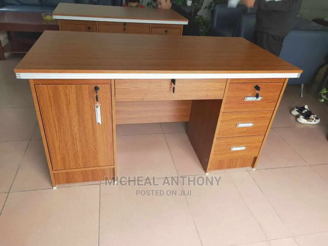 Office Table Wood Design With Three Drawer