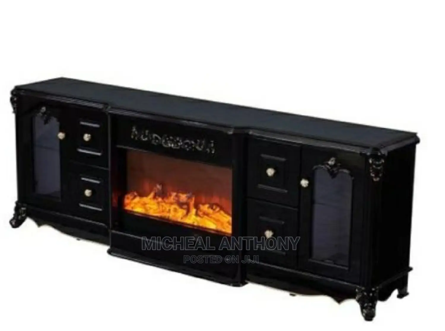Royal Tv Stand With Fire Plate Inside