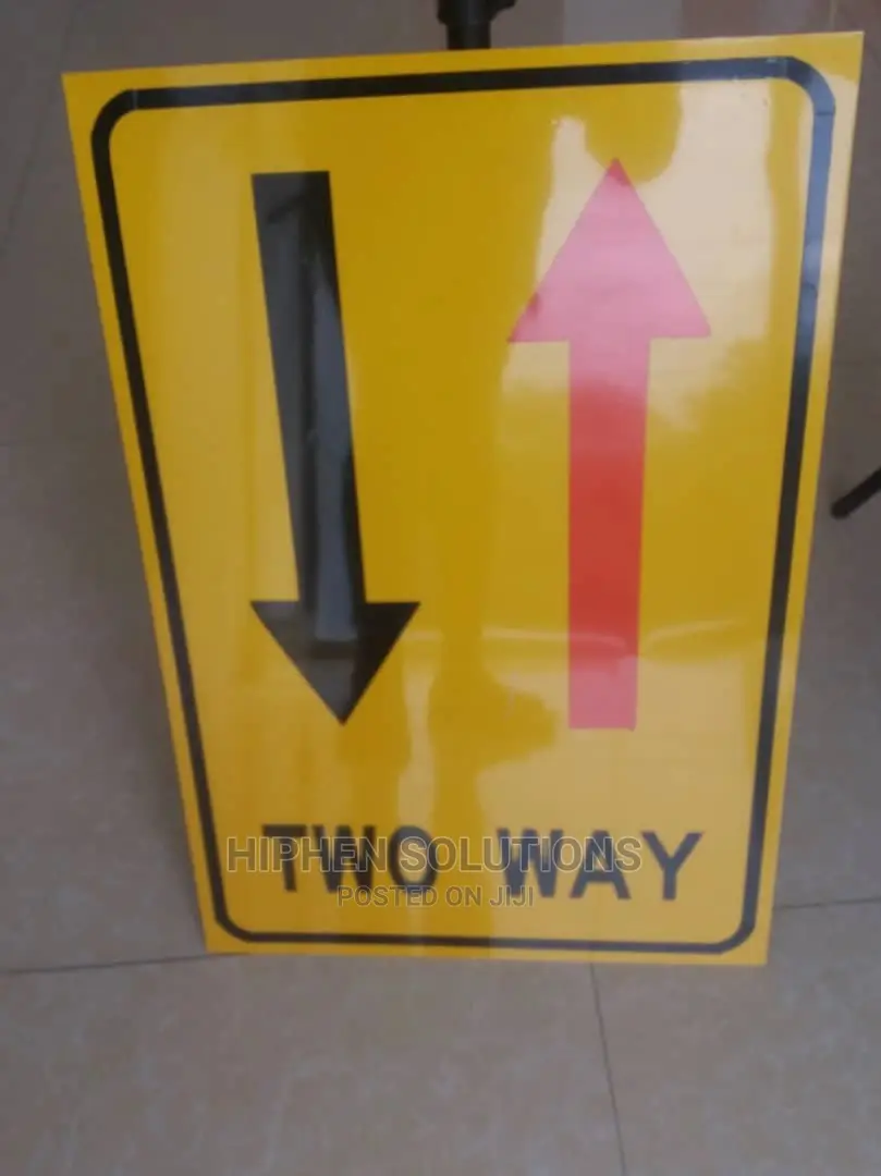 Tough Material Two Way Safety Sign