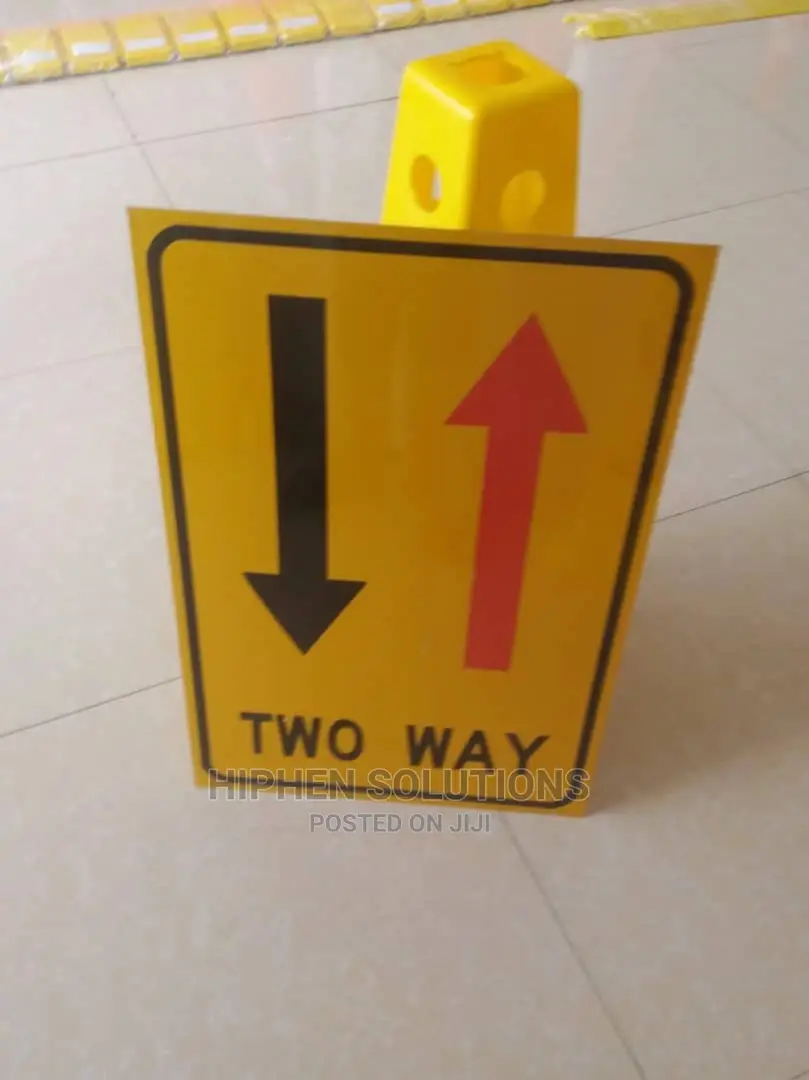 High Visibility Safety Two Way Sign