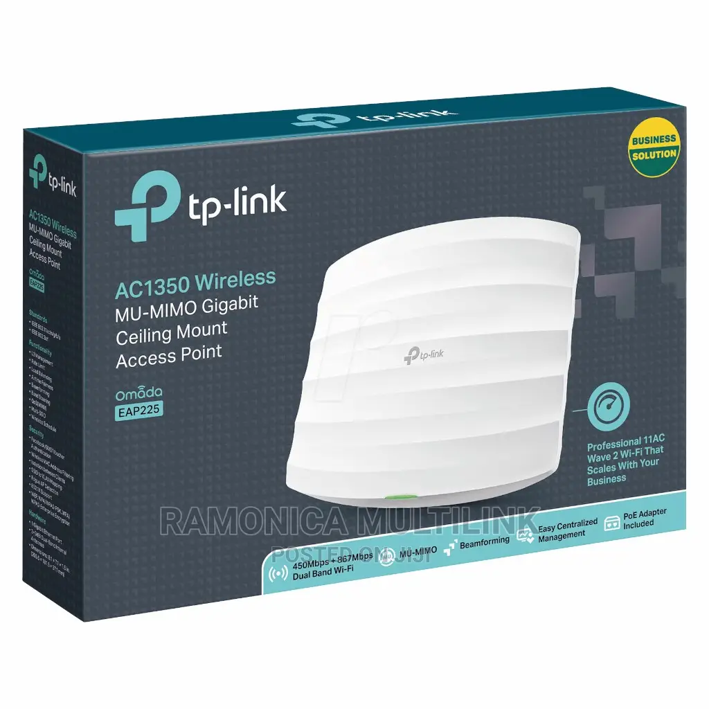 Tp-Link Eap225 Omada Ac1350 Dual-Band Wifi 5 Access Point