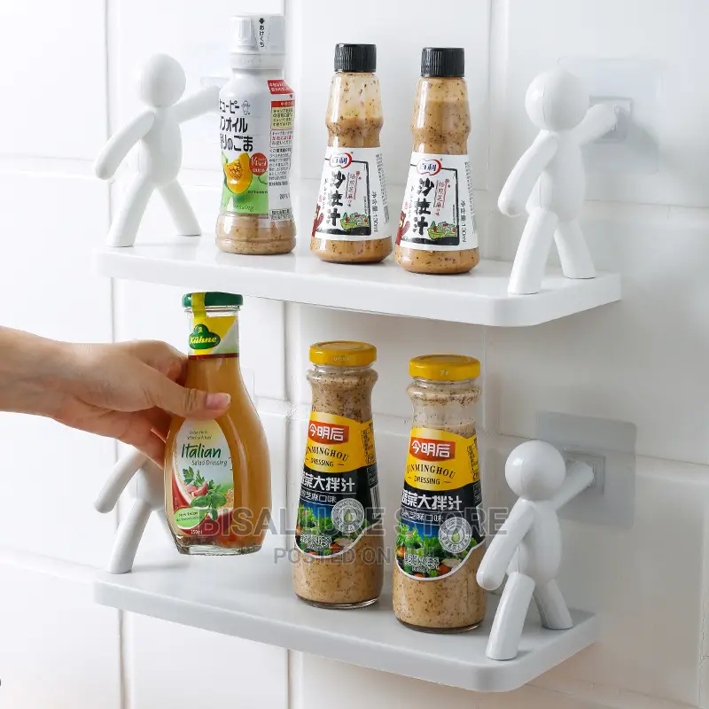 Adhesive Bathroom and Kitchen Shelf Rack
