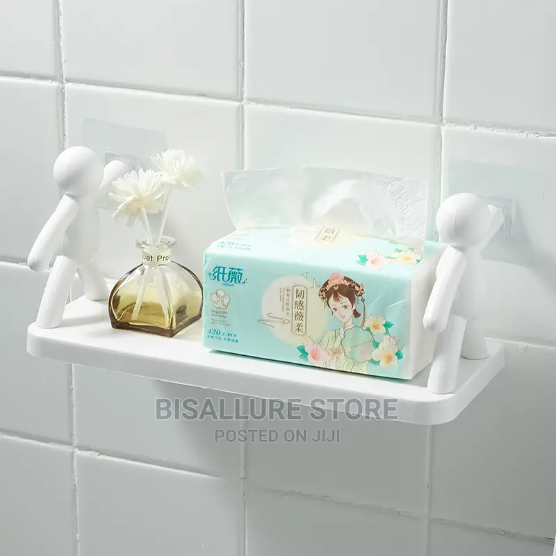 Adhesive Bathroom and Kitchen Shelf Rack