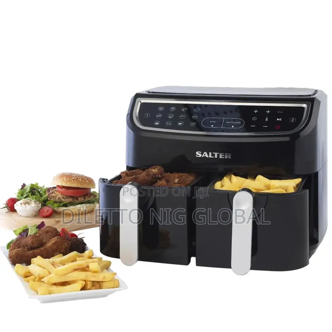 Double Drawer Non-Stick Cooking Air Fryer, 2 XL Frying Trays
