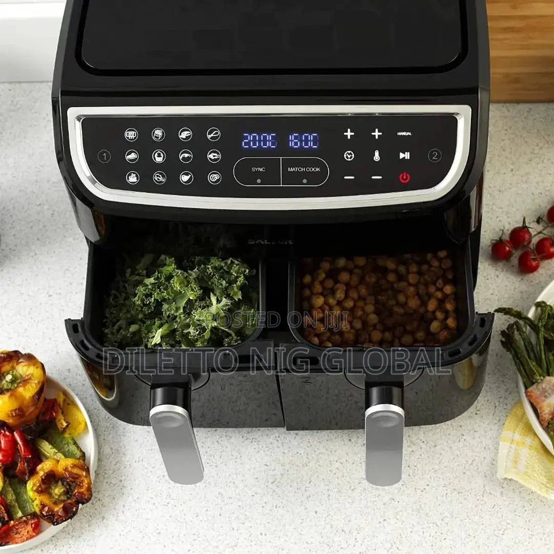 Double Drawer Non-Stick Cooking Air Fryer, 2 XL Frying Trays