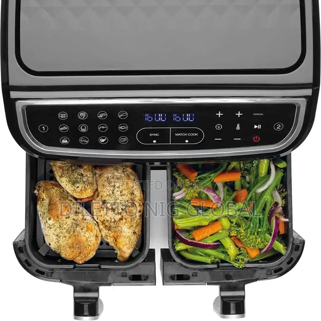 Double Drawer Non-Stick Cooking Air Fryer, 2 XL Frying Trays