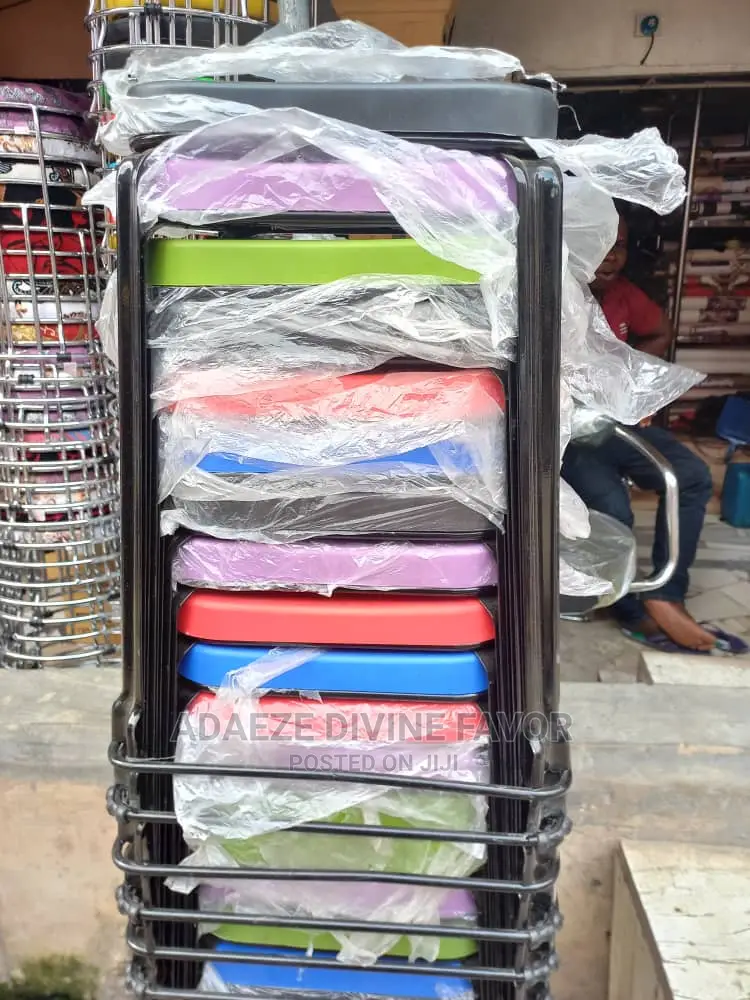 Strong Plastic Rubber Stools With Iron Legs