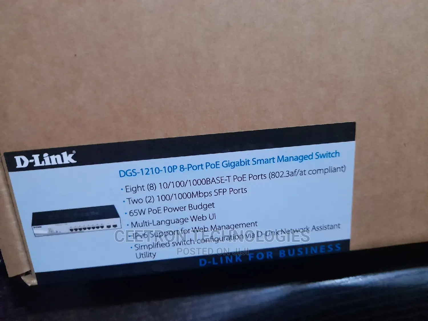 Dlink: Dgs1210-10p 8-Port Gigagabit Smart Managed Switch