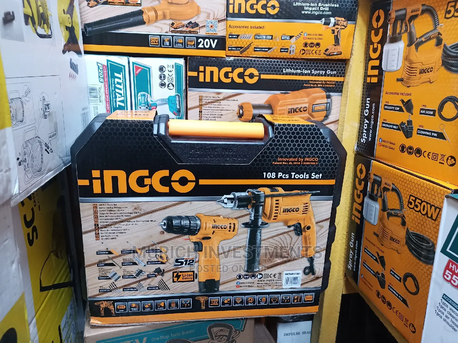 12v Cordless Drill With 13mm Drill Tool Set