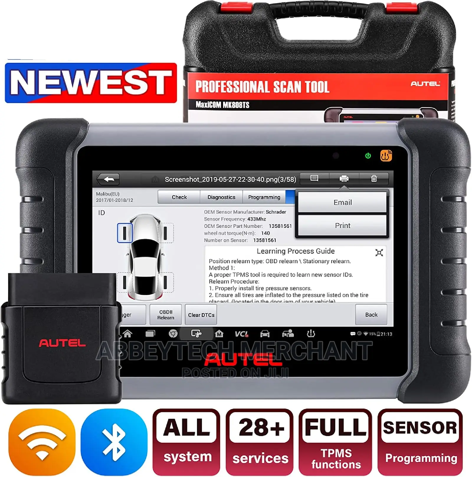 Autel Mk808ts Full System Cars Scanner Wit TPMS Programmin