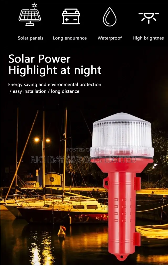 Lifebouy Solar Power LED Boat Signal Light