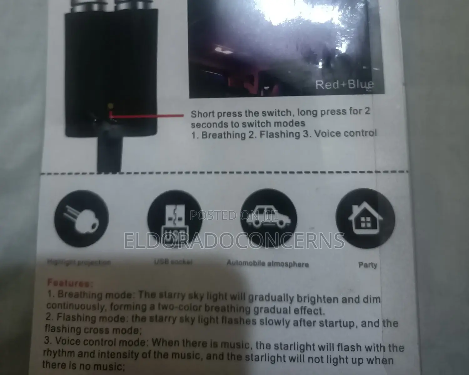 Car/Home/Bar/Lounge DOUBLE Starry Sky Light(Wholesale)
