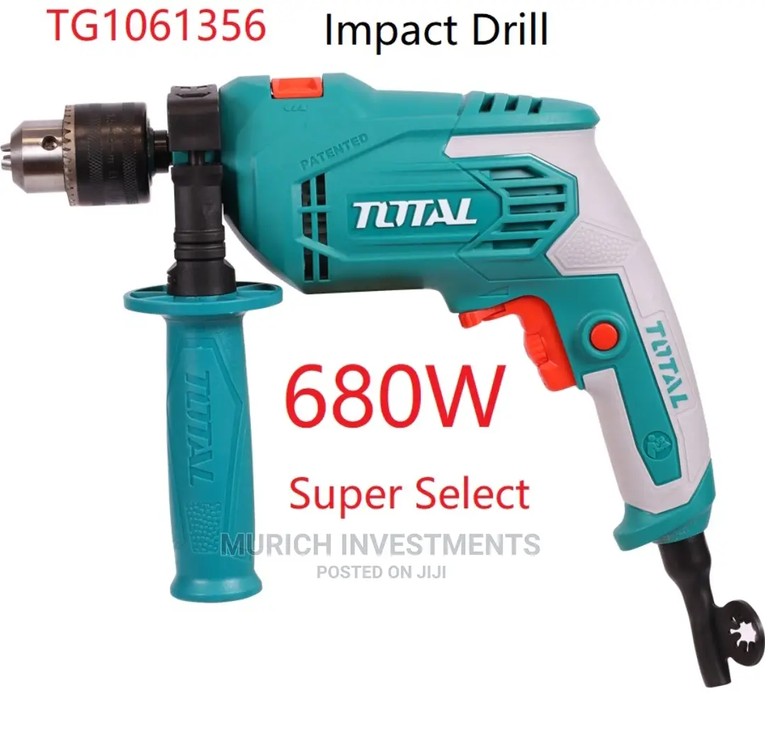 Total Super Select Impact Drill 680w (TG1061356) - (New)